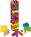 Дженга - Дървени елементи за подреждане с 2 зара - игра